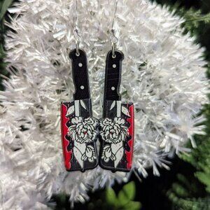 Halloween Earrings 3/$10 -🔪Floral Cleavers🥀